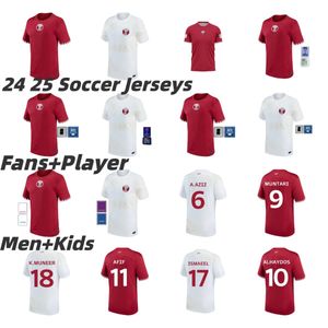 2024 2025カタール・ムンタリ・メン・サッカー・ジャージ・ナショナル・チームAfif Alhaydos Alaaeldin Home Away Abdelkarim Boualem Football Shirts短袖Hassan Uniform Asian Cup