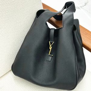 S BEA Tote Genuine Leather Pochette Hobo Bag Top Quality Mens Womens Clutch Shopper Large Designer Bag Black Handbag Fashion Cross Ping