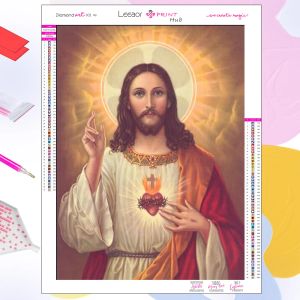 Stitch Religious Art Diamond Målning Holy Christ Jesus Mosaic broderi Cross Stitch Kit Full Diamond Renaissance Diy Home Decor Gift