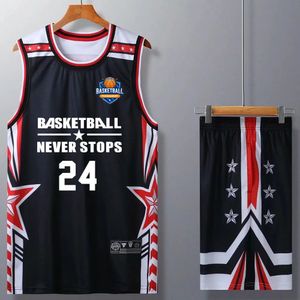 Mens Kids Professional Basketball Jersey Set Persontized Custom Youth College 팀 교육 유니폼 240312