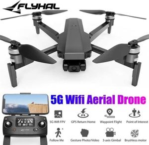 FLYHAL FX1 EIS 5G WIFI FPV com 3 eixos Coreless Gimbal 50x Zoom Câmera 4K 28 minutos Tempo de vôo GPS RC Drone Quadcopter Brinquedo RTF 220426345259