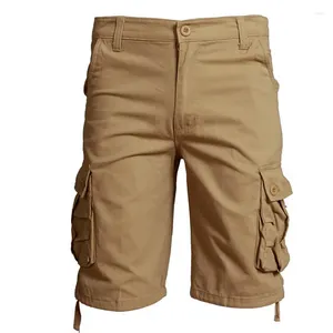 Men's Shorts Multi-pocket Washed Large Size Overalls Outdoor Casual Short Cargo Pants Plus Cotton Khaki 6xl Streetwear