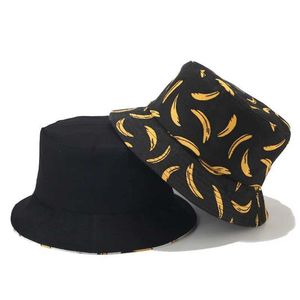 Chapéus de aba larga Chapéus de balde Chapéus de aba larga Chapéus de balde Ba Na Chapéu de banheiro masculino Chapéu de verão Banana Print Bob Hip Hop Gorilla FishingC24326