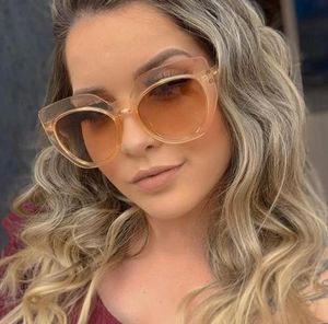 Óculos de sol de grandes dimensões Mulheres 2021 Eyewear Mulheres de Luxo Cateye Glasses Vintage Lentes de Sol Mujer9760578