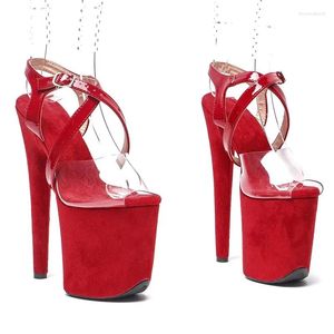 Dance Shoes Wome Fashion 20CM/8inches PVC Upper Platform Sexy High Heels Sandals Pole 226