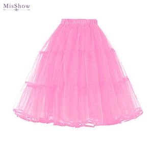 Tulle Misshow Solid Short Women kjol 65 cm tutu pettiskirt Princess Party kjolar mini ballet bollklänning petticoat cpa811 s