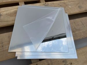 Aynalar 300x300mm kare kendi kendine yapışkan gümüş akrilik ayna, Cam Olmayan Güvenlik Aynaları Sınıf Bebek Çocukları Oyun Odası Ev Duvar Dekoru