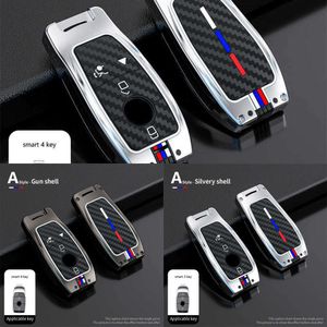 Update Alloy Car Key Case Cover Shell For Mercedes Benz A C E S G Class GLC CLE CLA GLB GLS W177 W205 W213 W222 X167 AMG Key Fob Holder