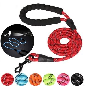 Leashes 1.5/2/3 Meter Pet Dog Leash Reflective Outdoor Training Long Lanyard Nylon Rope Belt For Small Medium Large Big Dogs Supplies