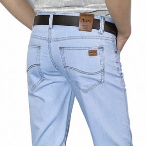 men Busin Jeans Classic Male Cott Straight Stretch Brand Denim short Pants Summer Overalls Slim Fit short Trousers 2021 Z4c8#