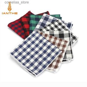 Handkerchiefs Brand new mens pure cotton handle head woven plain weave pocket square mens wedding handle head vintage towel fashionable Hanky Y240326