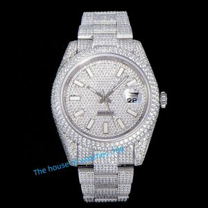 Relógio luminoso OEM para mergulhador, à prova d'água, 41 mm, TW, fábrica, ETA 2824, movimento, aço 904L, safira, gelo estrelado, relógio de diamante