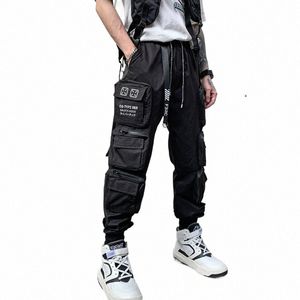 2022 Techwear Style Multi Pockets Cargo Pants Man Vintage Punk Hip Hop Pants Ribb Casual Joggers Streetwear M2IQ#