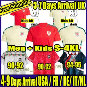 S-4XL 2024 EUROCUP WALIS SOCCER Jerseys Bale Wilson Allen Ramsey Narodowa drużyna Rodon Vokes Home Football Shirt krótkie mundury dla dorosłych Retro 1982 90 92 94 Jersey