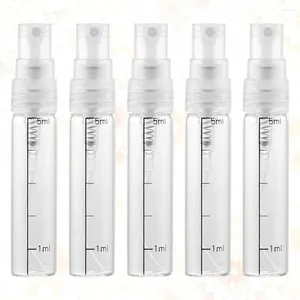 Bottiglie di stoccaggio 10 pezzi 5ml Flacone spray in vetro Piccolo dispenser vuoto per profumo liquido per il trucco e la cura della pelle (Bianco)