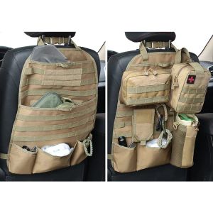 Bags Tactical Universal Molle Car Seat Back Organizer Panel Storage Pouch Military Hunting Travel Vehicle Seat Cover Protector Bag