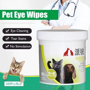 Lådor katter och hundar tårar borttagning torkar ögonvård torkar husdjur rengöring leveranser våta våtservetter