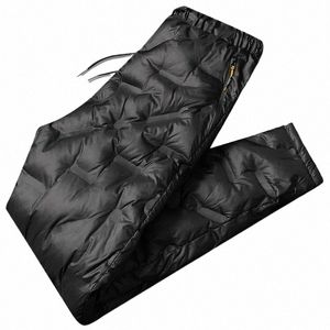 Cargo Down Pants Korean Fi Sweatpants Märke 2022 Nya vinter Menskläder Mannkläder Hombre Streetwear Keep Warm Trousers E3D7#