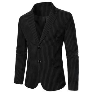 Herrjacka med enkel linje designknapp fickficka Mens Business Casual Jacket Formell möte Grooms Dinner Mens Jacket 240326