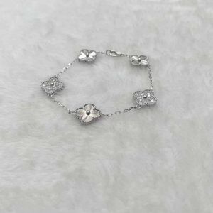 Brand charm Van High Version Laser Diamond Bracelet