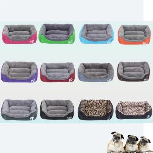 Pens Large Pet Cat Dog Bed 8Colors Warm Cozy Dog House Soft Fleece Nest Dog Baskets Mat Autumn Winter Waterproof Kennel SXXXL