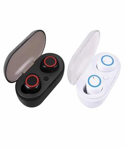 A2 TWS trådlösa hörlurar Bluetooth -hörlurar mini öronsnäckor 50 stereo headset bärbar laddningslåda med detaljhandelsbox9932389
