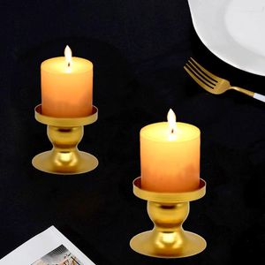 Candle Holders Metal Iron Candlestick Simple Romantic Cup Table Decoration Rod Wax Base Tray Wedding Party Decor