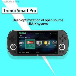 휴대용 게임 플레이어 Trimui Smart Pro 오픈 소스 핸드 헬드 게임 콘솔 레트로 아케이드 HD 4.96 인치 I 화면 게임 콘솔 Linux 시스템 26 시뮬레이터 Q240326