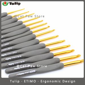 編み1ピースかぎ針編みチューリップオリジナルdiy tulip etimoかぎ針編みフックかぎ針編みの針セットニットクロシュクロシュアクセサリーでニットフック