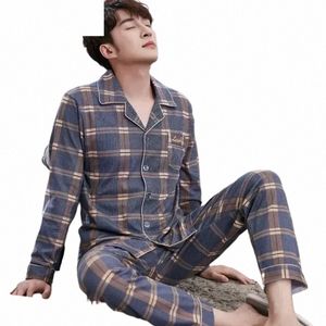 sleeve Pants Sleepwear Sets Men Cott Lg Clothes Wear Casual Summer Striped 2021 for Lounge Male Short Homewear Pyjama Pajama p5s7#