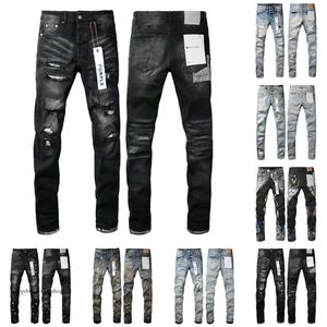 Designer Jeans viola Pantaloni denim Jeans da uomo Jeans firmati Uomo Pantaloni neri Qualità di fascia alta Dritto Retro Strappato Biker Jean Slim Fit Abbigliamento da motociclista 669