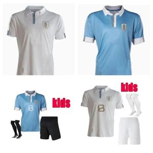 Uruguay 2024 Copa America Kupası Futbol Jersey Camisetas Çocuk Kit 2025 Ulusal Ev Uzak Futbol Yıldönümü Özel Şirket İçi Valverde Suarez Cavani