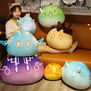 Plüschpuppen 35 cm Kawaii Genshin Impact Slime Game Plüschtier Gefüllte Cartoon Weiche Puppe Baby Schlafkissen Süßes Geschenk Mädchen für Kinderzimmer Dekor T240325