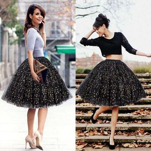 Parlak altın misshow yıldızları kadınlar kısa tutu etek köpüklü yumuşak tül örgü etekler dans için pettiskirt Noel cosplay kostümleri s