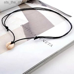 Chokers Bohemian Simple Shell Pendant Necklace for Men and Women Summer Beach Travel Jewelry Fashion Rope Chain Necklace WholesaleC24326