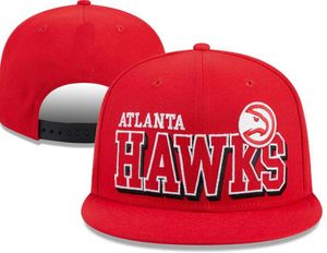 Atlanta''hawks''ball tampas 2023-24 Strapback de algodão da moda unissex Strapback de beisebol snapback hat masculino homem chapéu de sol bordado na primavera no verão por atacado A0