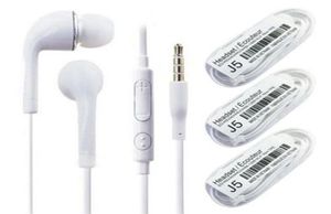 En högkvalitativ J5 -stereo -hörlur 35mm inear platt nudel hörlurar med mic fjärrkontroll för Samsung S4 S5 S6 S73485180