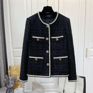 Giacche da donna 2024 Small Fragrant Coat Fall Winter Plus Size Sense Nicchia Overboat Spazio Versatile Tweed Top Outwear
