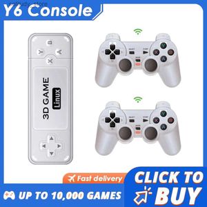 Portabla spelspelare Boyhom Y6 Retro Game Console 4K 60F HDMI Output Low Sleasing GD10 TV Game Stick Dual Handle Portable Home Game Console GBA Q240326