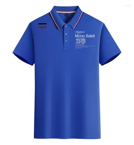 Herrpolos arbetskläder polo skjorta tryckt med siffror och bokstäver avslappnad fashionabla sommarstopp högdensitet polyester fibe