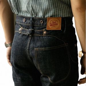 fbc-0001 Red Tornado Leia a descrição!14oz Indigo Seage Pants One Wed Sanforized Thick Raw Denim Buckle Jean V4oC #