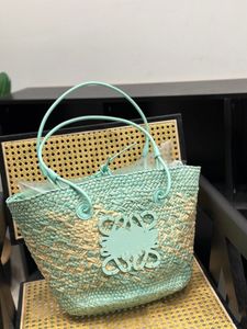 Design Bag Basket Sagas de palha loe moda bolsa de bolsa de cesta de palha designer manualmente tecido de corpo aberto bolsa de praia saco de verão bolsa de verão de alta qualidade lowewes 2715