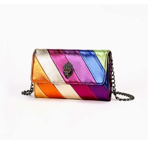 Kurt Geiger Mini Kensington Shoulder Bags Real Leather Rainbow Handbag Micro Fiber Eagle Head Luxury Deigner Cross Body Jointing Purse