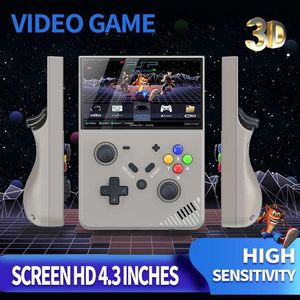 Portabla spelspelare Den nya R43 Pro 4,3-tums skärm Joystick Handhållen spelkonsol 3D Home 4K Högupplöst stor P 1 stöder 25 Emulatorer Q240326