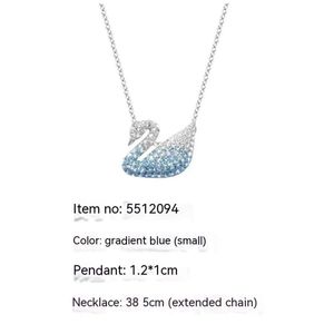 Swarovski Naszyjnik Designer Jewelry Jewels Swarovskis Biżuteria Kobieta Kobieta Swan Naszyjnik Gradient Crystal Diamond Znakomity moda Łańcuch obojczyka Swarovski 178