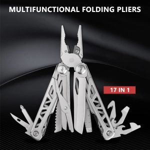 Tang 17 IN 1 Multitool Plier Cable Wire Cutter Folding Plier Outdoor Camping Multitool Pocket Mini Portable Folding Pliers Hand Tools