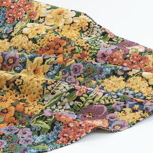 Tecido vintage flor jacquard tecido tridimensional silhueta arte mostrar bordado saia toalha de mesa tecido meia jarda