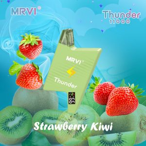 Vapes Descartáveis Original MRVI THUNDER 11000 Puffs Com Tela Descartável Puff 12K E Cigarros Pod Bateria Recarregável Cigarros Eletrônicos 2% 3% 5% Vape