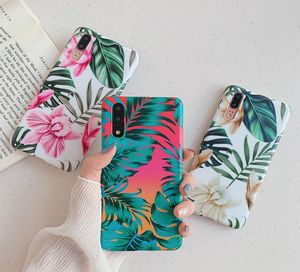 Retro Flowers Banana Leaf Phone Fall för Huawei P20 P30 Pro Lite Soft IMD -fall för Huawei Mate 20 Lite Pro Back Cover2678708