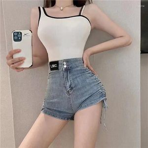 Women's Shorts Sexy Short Pants For Woman To Wear Skinny Graphic High Waist Drawstring Tight Booty Fashion Design Aesthetic